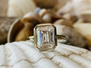 【送料無料】ジュエリー・アクセサリー モイッサニテマッシブリングホワイトゴールドリングエンゲージメント3 k moissanite anello massiccio 14k oro bianco fidanzamento ring