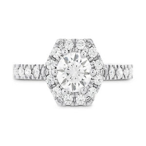【送料無料】ジュエリー・アクセサリー ラウンドモアッサニテソリッドホワイトゴールド170 kt rotondo certificato moissanite fidanzamento anello 14k solid oro bianco