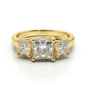 【送料無料】ジュエリー・アクセサリー プリンセスモイッサニテイエローゴールドサイズ200 kt principessa moissanite fidanzamento fede nuziale 14k giallo oro misura 5