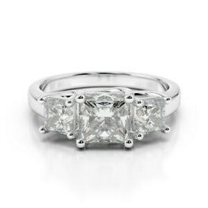 【送料無料】ジュエリー・アクセサリー プリンセスモイッサニテホワイトゴールドサイズ200 kt principessa moissanite fidanzamento fede nuziale 14k oro bianco taglia 5