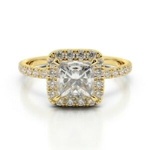 【貨物輸送無料】宝飾品・添え物 プリンセスモイッサニテイエローゴールドサイズ127 kt principessa moissanite fidanzamento fede nuziale 14k oro giallo size 5 6