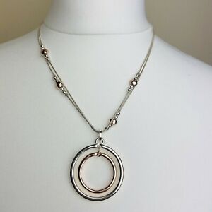 【送料無料】ジュエリー・アクセサリー ローズゴールドジュエリーシルバーペンダントネックレストーンbigiotteria rose oro amp; collana con pendente dargento tono｜hokushin