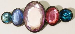 【送料無料】ジュエリー・アクセサリー ヴィンテージブローチバーファンタイジーエフェットブリランドクールノワールbroche vintage barrette fantaisie effet brillant de couleur contour noir b1