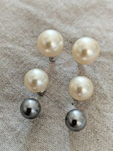 【送料無料】ジュエリー・アクセサリー イヤリングパールホワイトグレーlotto odl orecchini perla bianco grigio