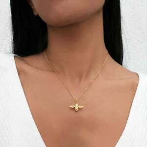 【送料無料】ジュエリー・アクセサリー ペンダントネックレスゴールドミツバチネックレスdelicata collana bee oro api mellifere collana con pendente istruzione per le donne｜hokushin
