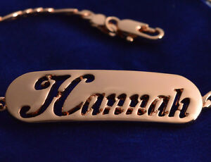 【送料無料】ジュエリー・アクセサリー ブレスレットハンナゴールドメッキメッキパーソナライズbracciale con nome hannah 18k placcato oro silver plated regalo personalizzato｜hokushin