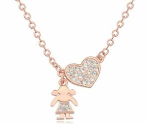【送料無料】ジュエリー・アクセサリー ハートペンダントハートペンダントローズゴールドネックレスle ragazze donna rose gold collana con pendente cuore con ciondolo a forma di cuore ragazza am