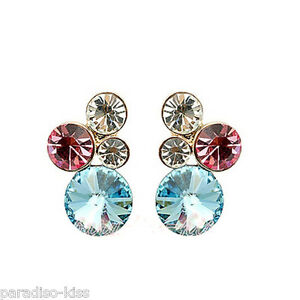 【送料無料】ジュエリー・アクセサリー イヤリングクリスタルスワロフスキーorecchini donna cristallo swarovski elements dorato multicolore or167