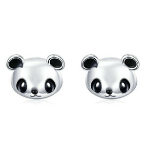 【送料無料】ジュエリー・アクセサリー イヤリングシルバースターリングボタンパンダorecchini 925 argento sterling bottone donna panda animale carino