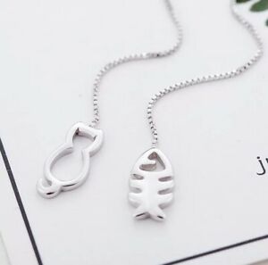 【送料無料】ジュエリー・アクセサリー イヤリングシルバーイヤリングorecchini donna pesce e gatto argento 925 womens silver 925 earrings fish cat 13,476円