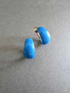 【送料無料】ジュエリー・アクセサリー イヤリングクリップvintage con clip metallo blu elettrico su orecchini