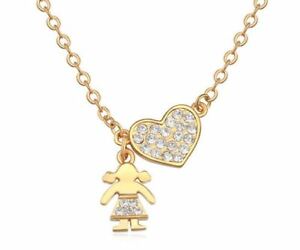 【送料無料】ジュエリー・アクセサリー ゴールドハートペンダントネックレスハートペンダントle ragazze donna collana con pendente cuore in oro con ciondolo a forma di cuore ragazza amp; uk