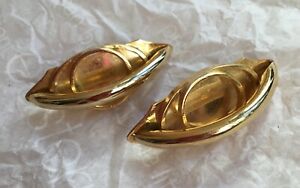 【送料無料】ジュエリー・アクセサリー ヴィンテージゴールドクリップイヤリングorecchini vintageoro futuristica clip on 5cm e stato