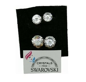 【送料無料】ジュエリー・アクセサリー スワロフスキークリスタルダブルライトポイントイヤリングorecchini doppio punto luce con cristalli swarovski