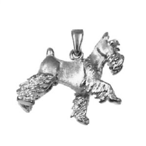 【送料無料】ジュエリー・アクセサリー シルバースターリングミニチュアシュナウザーマッシブargento sterling miniatura cane schnauzer 3d massiccio｜hokushin