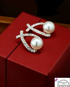 【送料無料】ジュエリー・アクセサリー スワロフスキーイヤリングパールorecchini donna swarovski e perle