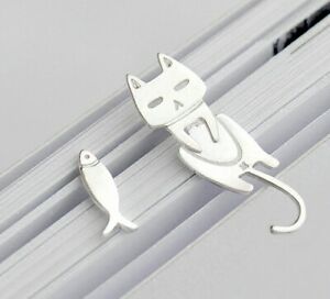 【送料無料】ジュエリー・アクセサリー イヤリングシルバーイヤリングシルバーorecchino donna gatto pesce argento 925 women earrings fish cat silver 925|hokushin