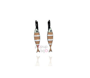 【送料無料】ジュエリー・アクセサリー イワシイヤリングベージュホワイトlol bijoux orecchini sardine beige e bianco