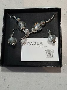 【送料無料】ジュエリー・アクセサリー シルバーホワイトネックレスイヤリングセットpadova argento e bianco collana e orecchini set 2