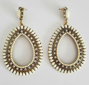 【送料無料】ジュエリー・アクセサリー イヤリングゴールドカラーホワイトorecchini donna oro colore bianco nr 80 2817
