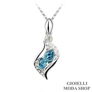 【送料無料】ジュエリー・アクセサリー クリスタルスワロフスキーペンダントネックレスcollana donna ciondolo con crystal swarovski elements g158