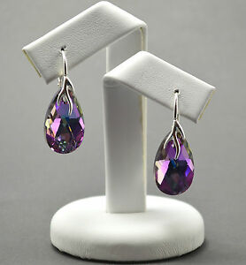 【送料無料】ジュエリー・アクセサリー スワロフスキークリスタルペラライトシルバーイヤリング925 orecchini dargento realizzato con cristalli swarovski 22mm peravitrail light