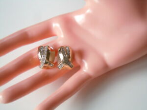 【送料無料】ジュエリー・アクセサリー ジュエリークリップイヤリングラインストーンシェイプdorato bigiotteria orecchini a clip x forma con strass 11,8 g1,8 x 1,2 cm