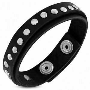 【送料無料】ジュエリー・アクセサリー ブレスレットプレスエンキュアヴェリタブルロンドノワールアベックセルクルbracelet pression en cuir veritable rond noir avec cercle bth094