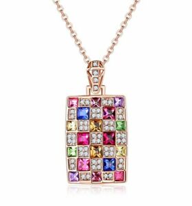 【送料無料】ジュエリー・アクセサリー スワロフスキークリスタルRシルバーペンダントネックレスローズゴールドgenuine cristalli di swarovski R collana ciondolo argento oro rosa regalo da donna