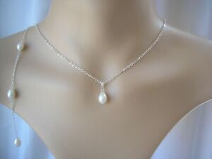 【送料無料】ジュエリー・アクセサリー ティアパールネックレスdainty lacrima collana di perle sfondo per le donne spose damigelle matrimonio v7f