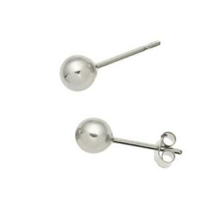 【送料無料】ジュエリー・アクセサリー オリビアコレクションホワイトゴールドボールポイントイヤリングalla olivia collection 9ct oro bianco orecchini a perno a sfera 4mm g392a