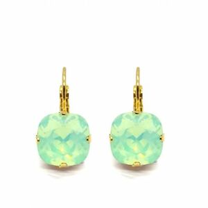 【送料無料】ジュエリー・アクセサリー スワロフスキークリスタルスクエアゴールドイヤリングorecchini the square 12mm oro con cristalli swarovski|hokushin