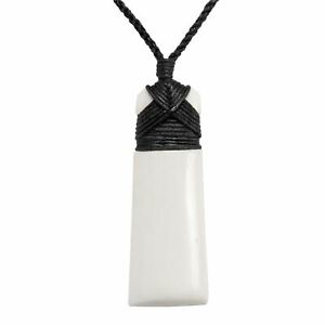 【貨物輸送無料】宝飾品・添え物 マオリトキペンダントネックレス81stgeneration collana pendente osso a mano maori toki lisciare grande