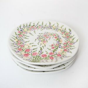 【送料無料】キッチン用品・食器・調理器具・陶器　卓上無制限の春の庭手塗装コレクションサラダプレートTabletops Unlimited Spring Garden Hand Painted Collection Salad Plates - 4