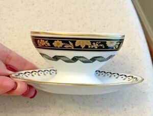 【送料無料】キッチン用品・食器・調理器具・陶器　ラブリーリチャードジニオリブラックオープンシュガーボウルアンダープレートLovely Richard Ginori PINCIO BLACK Open Sugar Bowl w/ Underplate｜hokushin