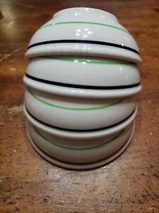 【送料無料】キッチン用品・食器・調理器具・陶器 シラキュース中国ハワードパターンストライプデザートボウルのセットSet of 4 Syracuse China Howard Pattern Striped Dessert bowls 5-3/4|hokushin