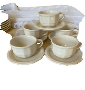 【送料無料】キッチン用品・食器・調理器具・陶器 プファルツグラフヘリテージセットオブファイブホワイトカップソーサーPfaltzgraff Heritage Set Of Five (5) White Cups Saucers