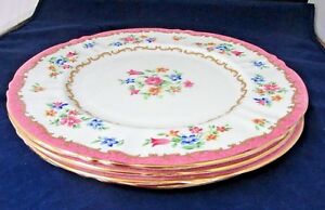 【送料無料】キッチン用品・食器・調理器具・陶器　パターンクラウンスタッフォードシャーフローラルディナープレートロットPATTERN F16165 by Crown Staffordshire Floral Dinner Plates 4 lot four