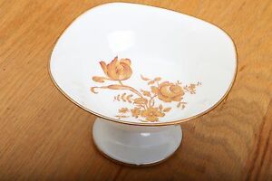 【送料無料】キッチン用品・食器・調理器具・陶器　リモージュフランスコンポートキャンディディッシュゴールドフラワーLimoges France Compote Candy Dish Gold Flowers