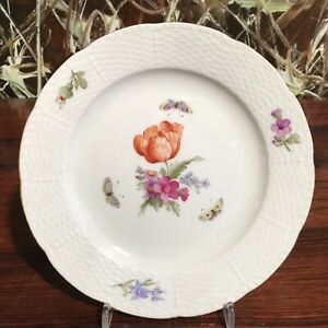 【送料無料】キッチン用品・食器・調理器具・陶器　ベルリン古いオシエ、蝶と花と上品なプレート?KPM Berlin - Old Osier, Classy Plate With Butterflies And Flowers ? 19cm