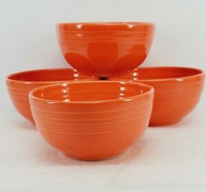 【送料無料】キッチン用品・食器・調理器具・陶器　セット小さなビストロボウルポピーオレンジフィエスタウェアset 4 Small Bistro BOWLS poppy orange FIESTA WARE 22 OZ. NEW