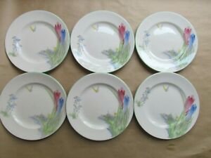 【送料無料】キッチン用品・食器・調理器具・陶器　シェリークロッカスパターンサイドプレートSHELLEY CROCUS W11952 PATTERN SIX 7 SIDE PLATES (Ref4621)