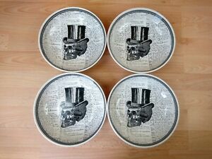 【送料無料】キッチン用品・食器・調理器具・陶器　ロイヤルスタッフォードトップハットスクリプトスケルトンスカルパスタボウルハロウィーンスケルトンRoyal Stafford Top Hat Script Skeleton Skull Pasta Bowl Halloween Skeleton