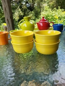 【送料無料】キッチン用品・食器・調理器具・陶器　セットガストボウルヒマワリイエローホーマーラフリンフィエスタウェアオンス新set 4 GUSTO BOWLS sunflower yellow HOMER LAUGHLIN FIESTA WARE 23 OZ. NEW 15,386円