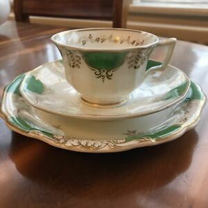 【送料無料】キッチン用品・食器・調理器具・陶器　リージェンシーアンティークコープランドギャレット後期フェルスパー磁器ティーカップセットトリオRegency Antique COPELAND & GARRETT LATE SPODES Felspar Porcelain TEACUP