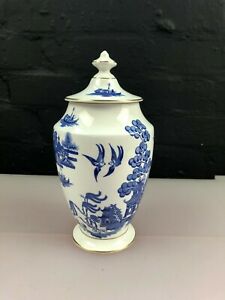 【送料無料】キッチン用品・食器・調理器具・陶器　石炭ポートボーン中国柳大きな花瓶覆われた骨高レアCoalport Bone China Willow Large Vase / Covered Urn 8.75 High RARE