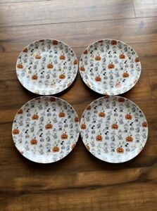 【送料無料】キッチン用品・食器・調理器具・陶器　ピーナッツスケッチブックハロウィンプレートディナーサイズPeanuts sketchbook 4 halloween plates Dinner size