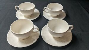 【送料無料】キッチン用品・食器・調理器具・陶器　ウェドウッドウィローウィーブカップソーサーヴィンテージメイドイングランド4x Wedgwood Willow Weave Cup & Saucer Vintage Made in England