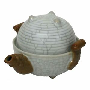 【送料無料】キッチン用品・食器・調理器具・陶器　中国ドラゴンエッグティーセット枚ドラゴンエッグシェイプ木製ギフトボックスChinese Dragon Egg Tea Set for One - Dragon Egg Shape - Wooden Gift Box