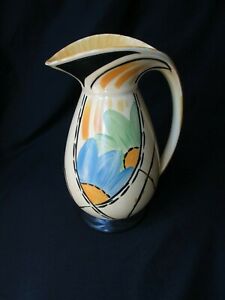 【送料無料】キッチン用品・食器・調理器具・陶器 モヤットサンズアールデコ、ハンドペイントチキンネック花瓶、ゴールドバックスタンプ、Moyott & Sons Art Deco ,Hand Painted Chicken Neck Vase , gold backstamp , VG